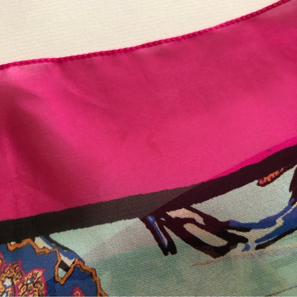 Vintage Rosabotanica Balenciaga Silk Scarf: Made in Italy - Picture 11 of 11
